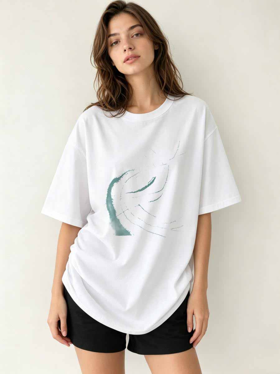 Urban Street Fashion Photography - T-shirt da donna in cotone a