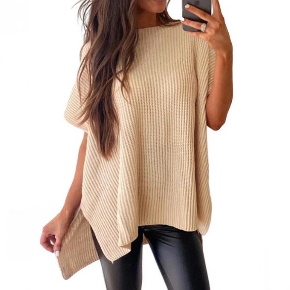 Longline Tee Oversized - T-shirt casual in ciniglia oversize, maglia
