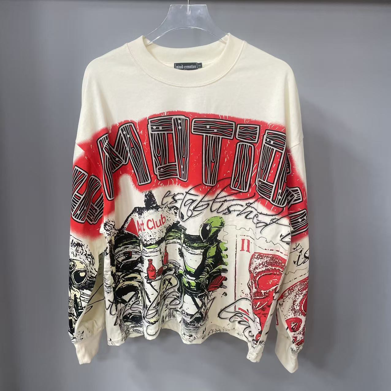 Street Fashion Tshirt - T-shirt a maniche lunghe MIXED-EMOTION di