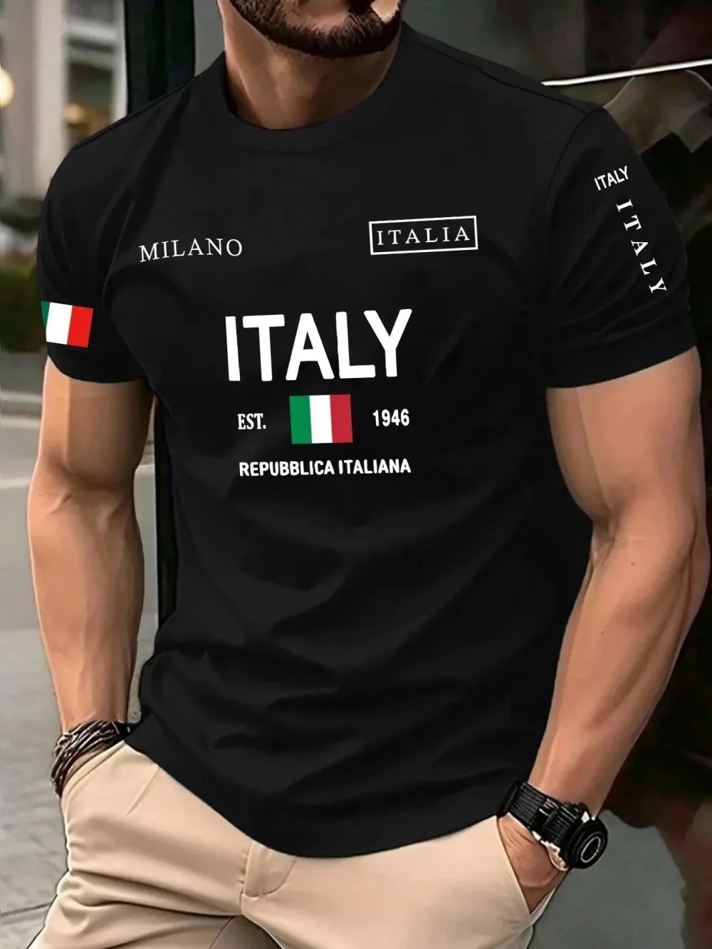 Street Fashion In Milan - T-shirt Uomo Traspirante ad Asciugatura Rapida