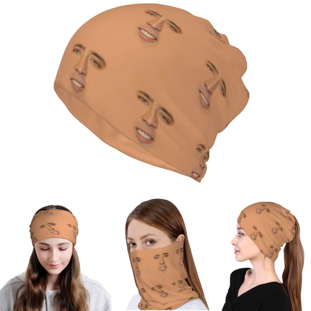Balaclava Face Mask - Bandana multifunzione Nicolas Cage, copricollo, maschera,