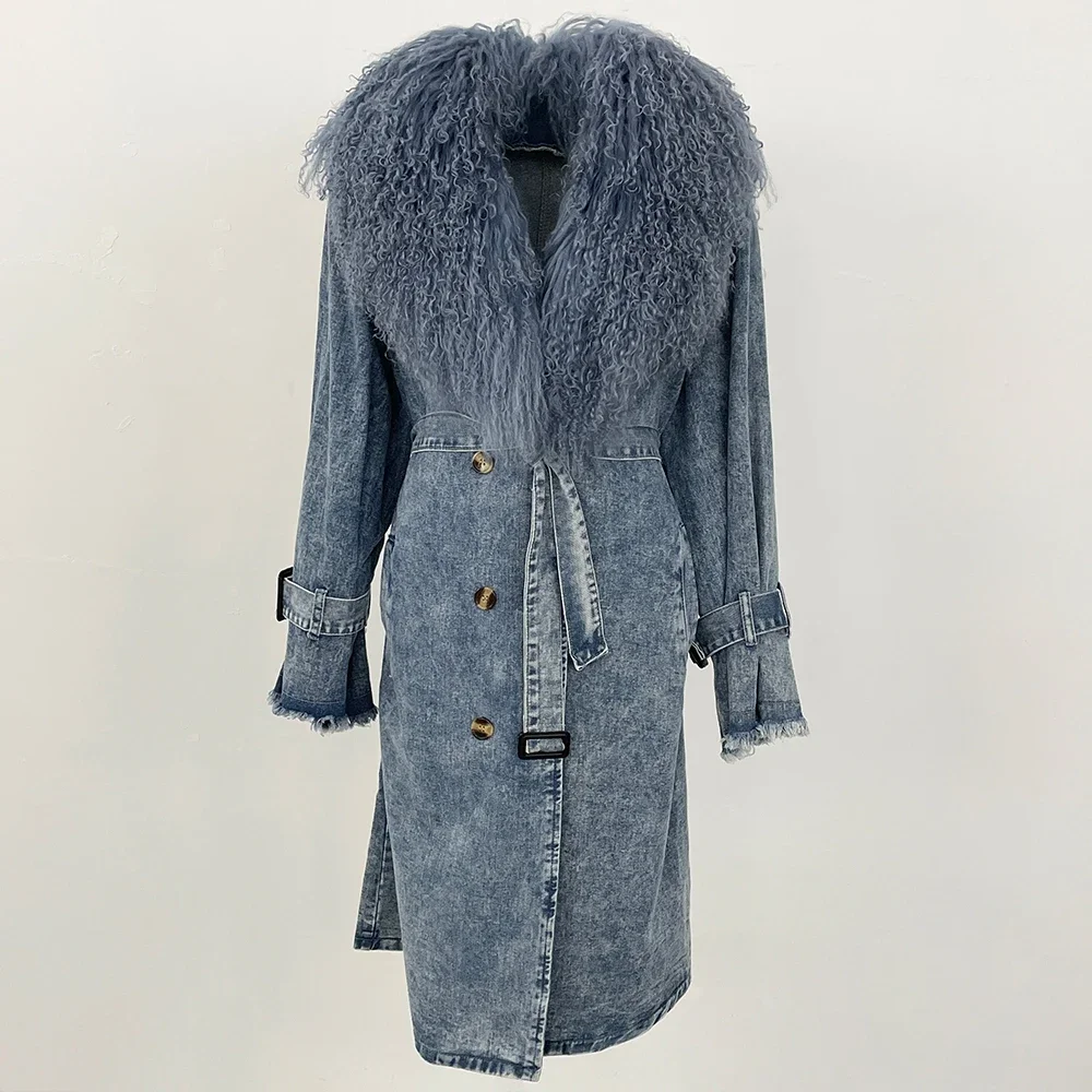 Street Fashion Store - Giacca con collo in pelliccia mongola