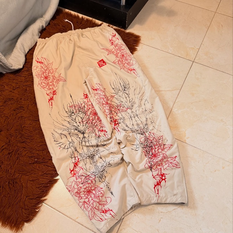Street Fashion Of Japan - Pantaloni cargo a gamba larga casual