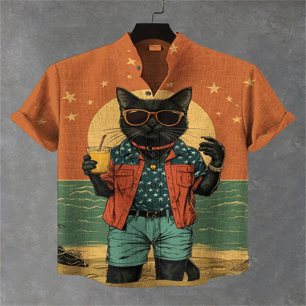 Quirky Street Fashion - Camicia a maniche corte da uomo