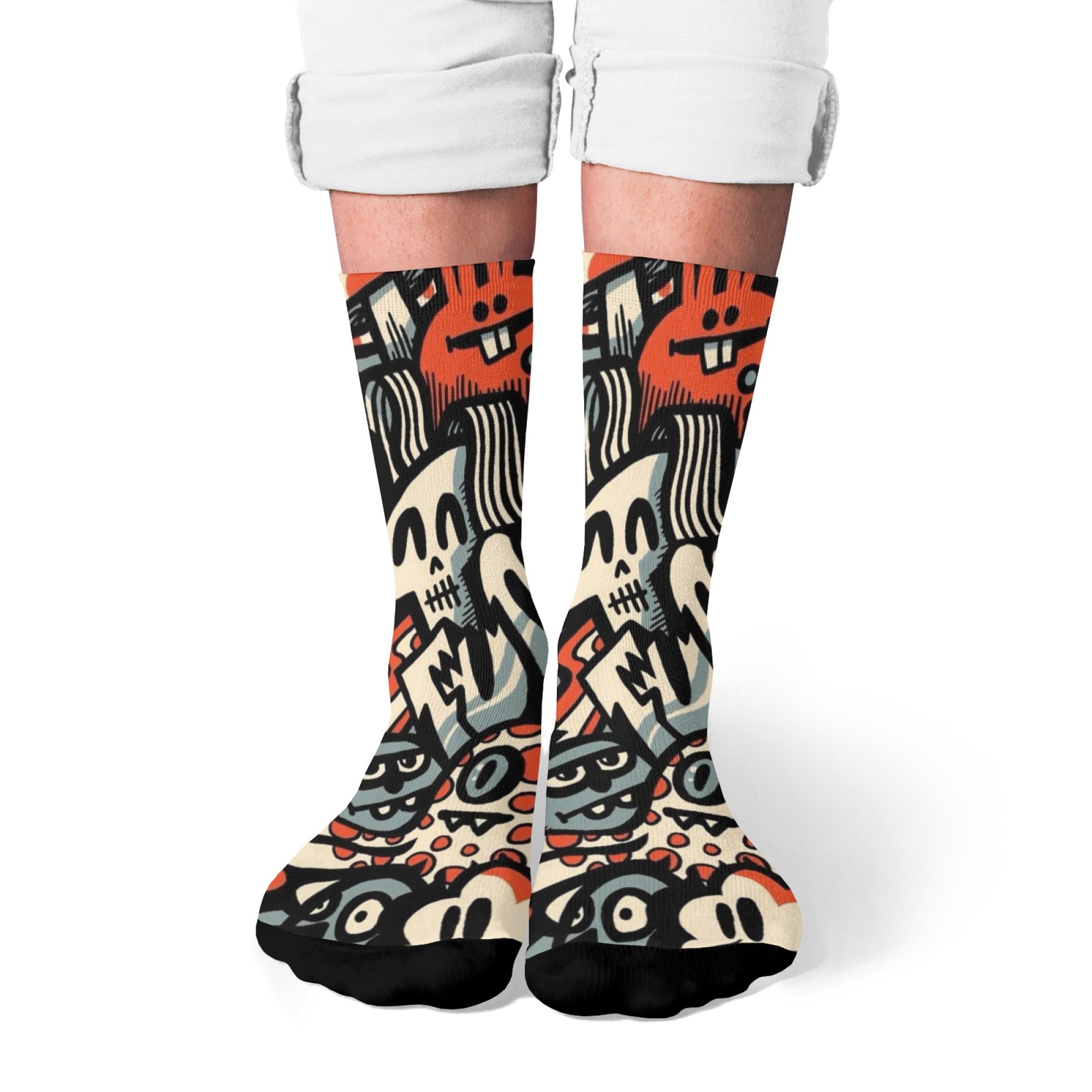 Quirky Street Fashion - Calzini da Uomo con Stampa di