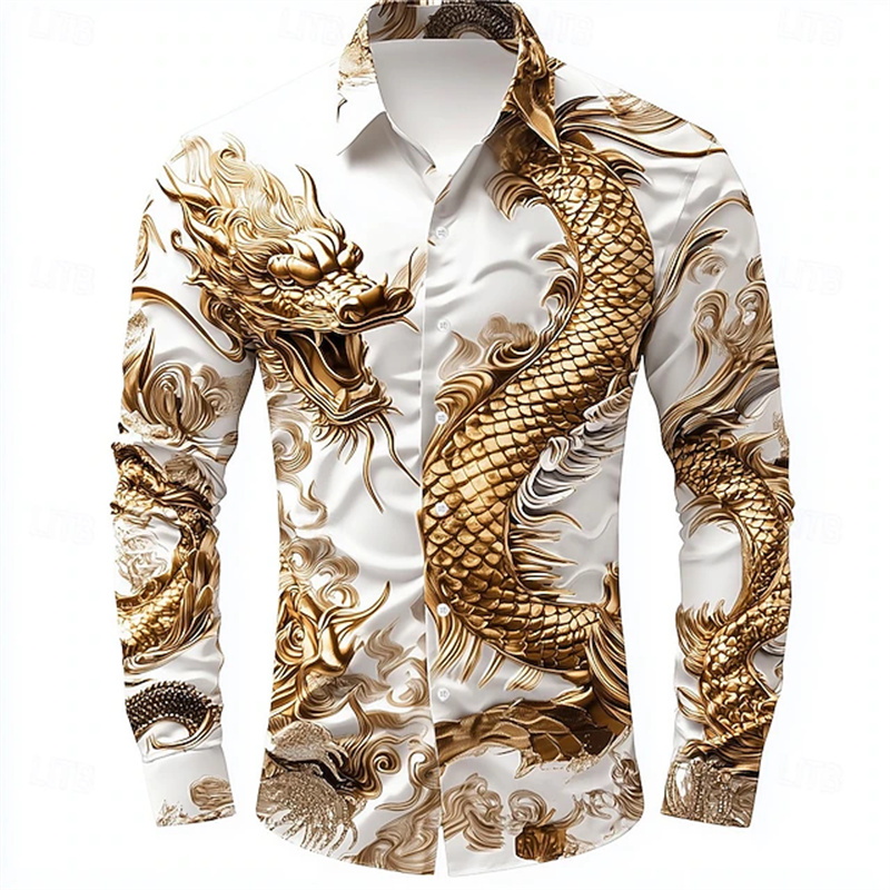Camicia da Uomo a Maniche Lung - Street Fashion In Chinese recensione e prezzo