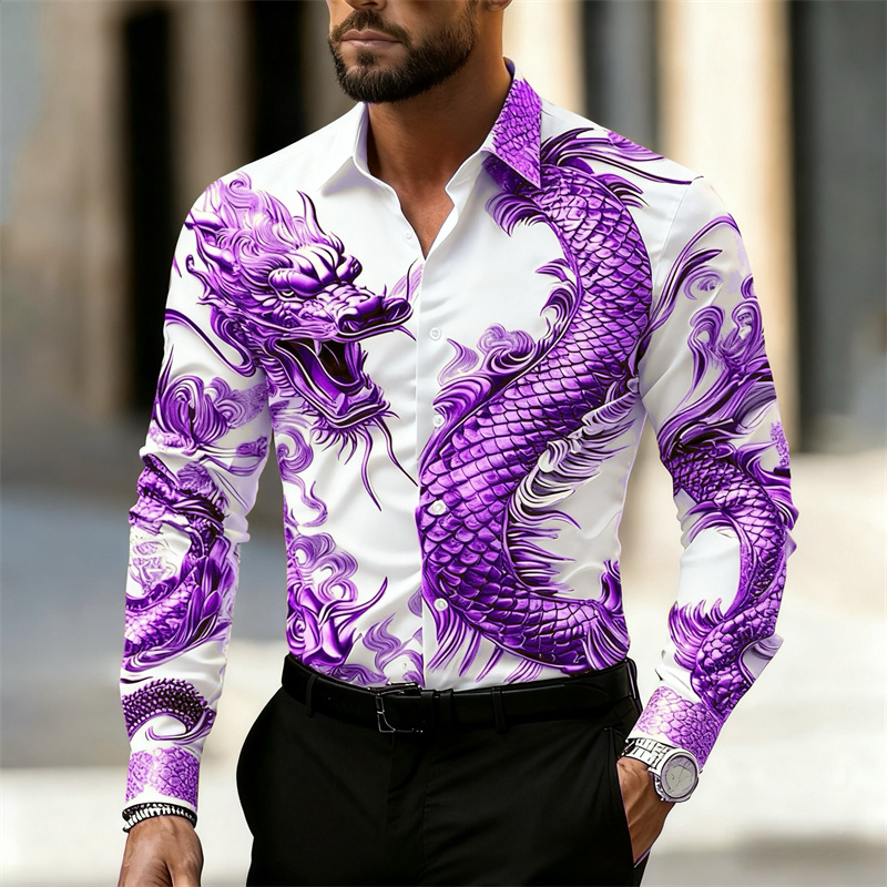 Camicia da Uomo a Maniche Lung - Street Fashion In Chinese recensione e prezzo