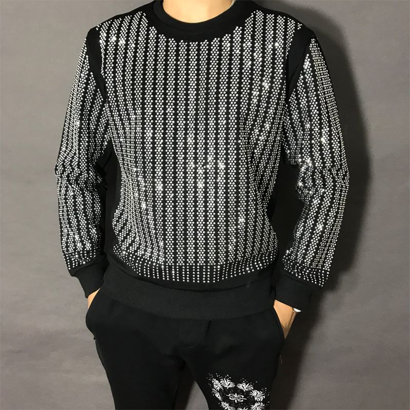 Felpa da Uomo di Lusso con Str - Oversized Crewneck Fleece recensione e prezzo