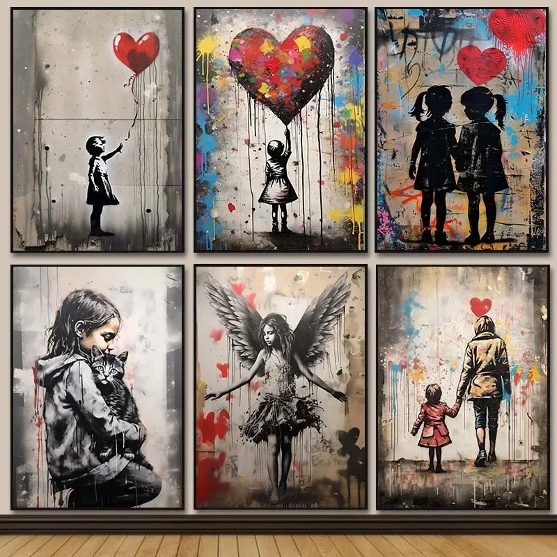 Banksy Graffiti Ragazzo Ragazz - Street Fashion Poster recensione e prezzo