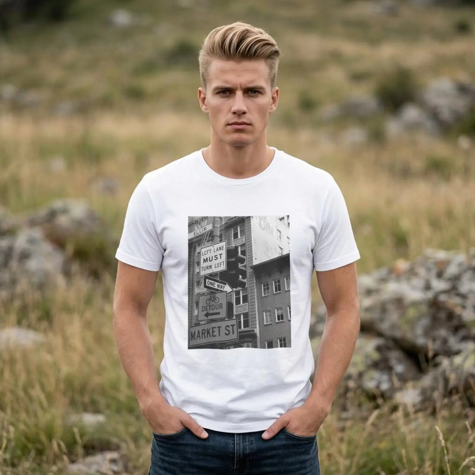 Maglietta con foto di insegne  - Urban Street Fashion Photography recensione e prezzo