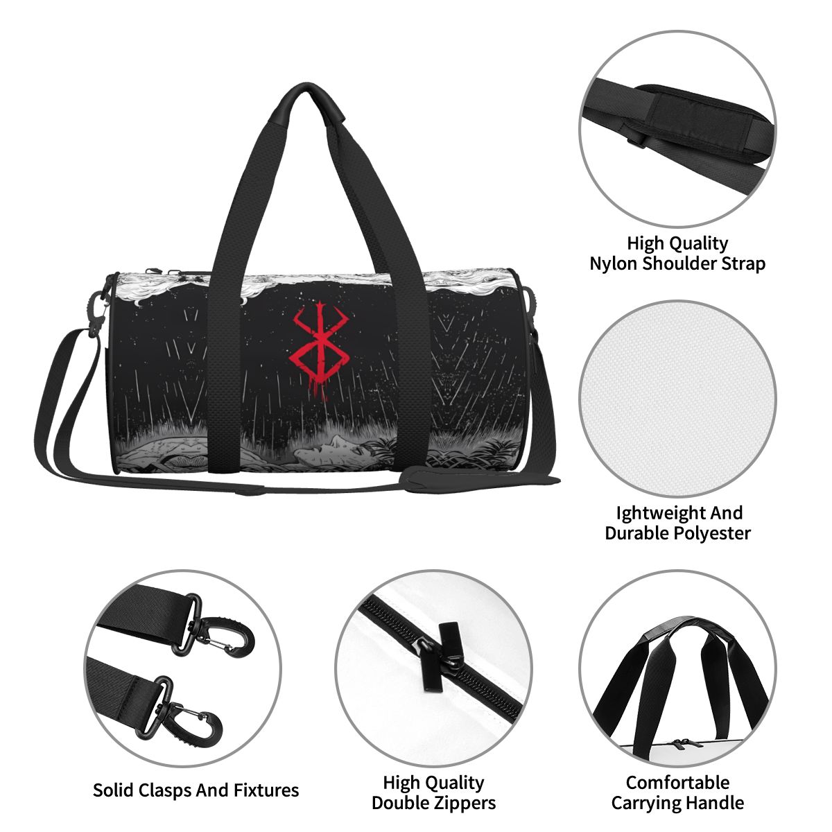 Borsa da palestra Bereserk Ani - Street Fashion Of Japan recensione e prezzo
