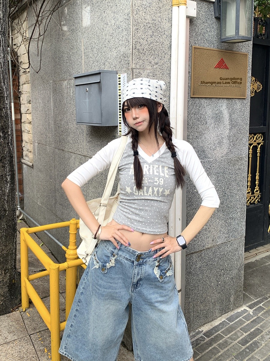 T-shirt estiva a pois con scol - Street Fashion Korean Girl recensione e prezzo